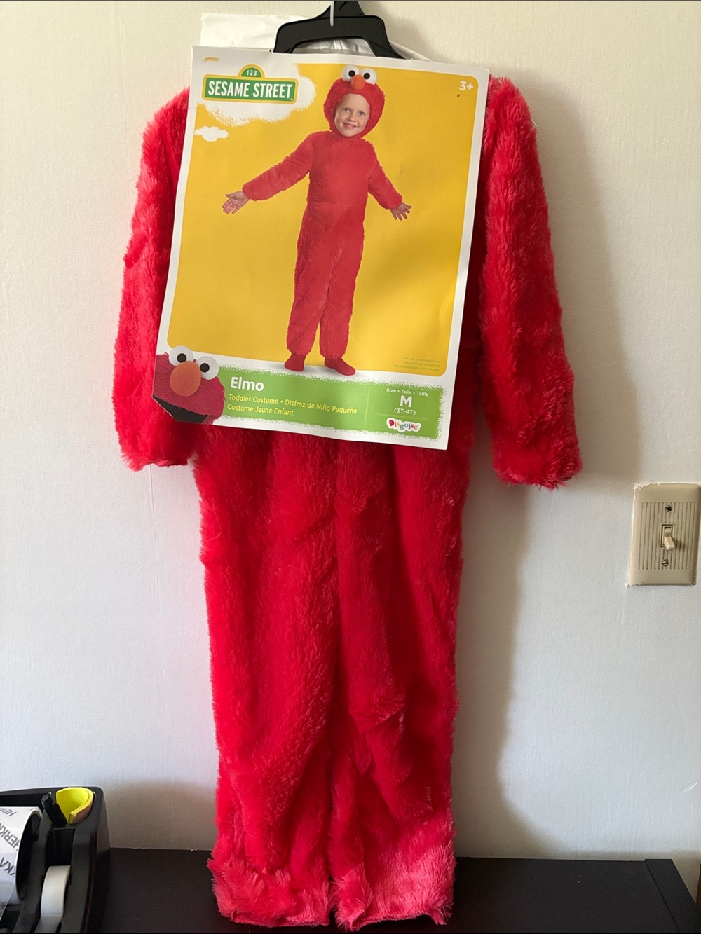 Sesame Street Elmo Fuzzy Red One-Piece Costume